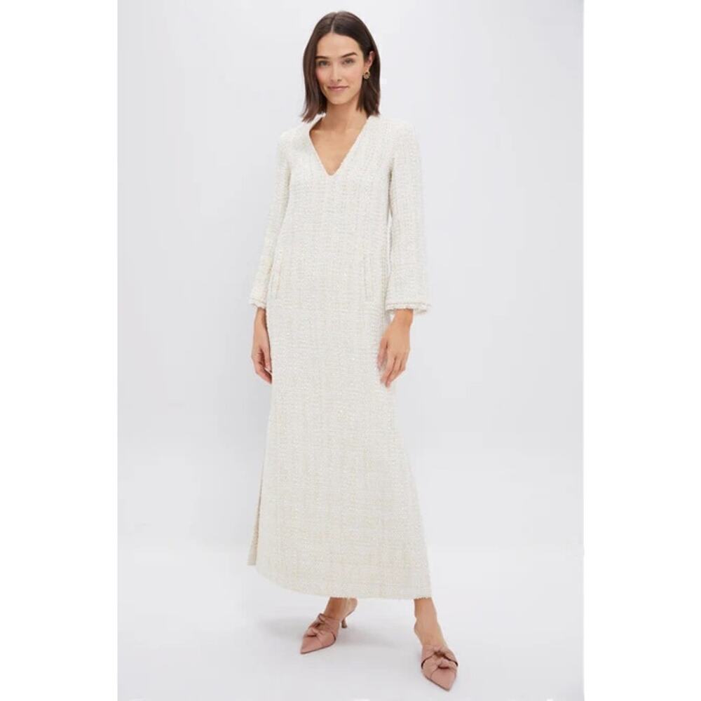 BORGO DE NOR Cream Eponine Tweed Dress UK Size 18/US L - NWT
